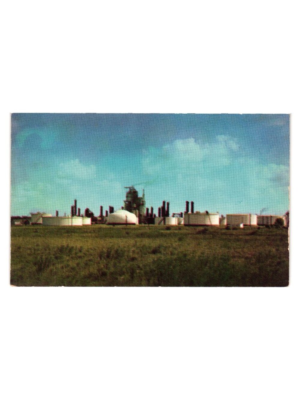 Oil Refinery Postcard West Colorpicture Vintage Unique Collectible History Gift